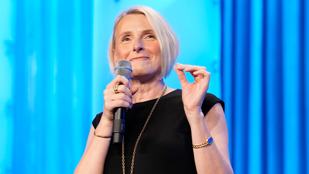 Writer Elizabeth Gilbert speaks onstage at the Texas Conference for Women 2019 Austin Convention Center on October 24, 2019.