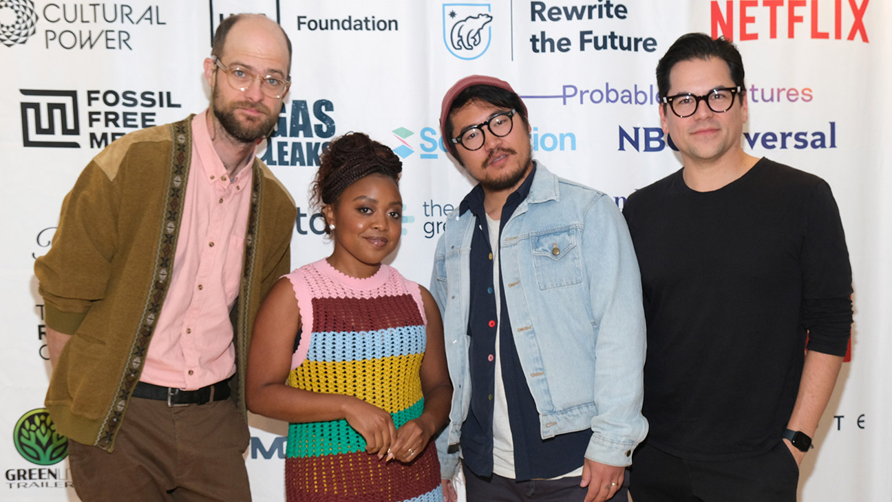 Daniel Scheinert, Quinta Brunson, Daniel Kwan and Jonathan Wang attend the 2023 Hollywood Climate Summit at the Academy Museum of Motion Pictures on June 23, 2023 in Los Angeles, California.