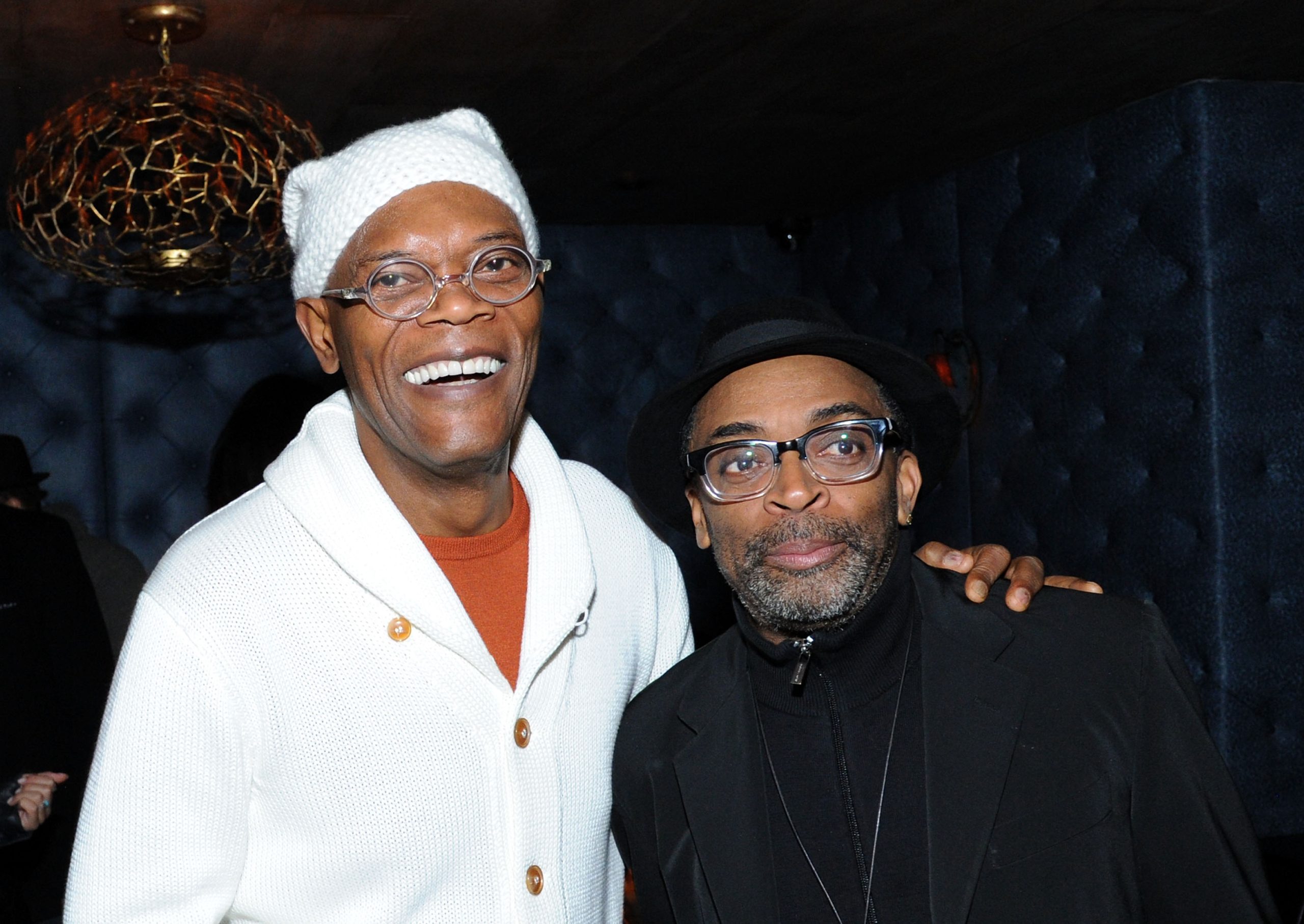 Samuel L. Jackson and Spike Lee at the "Oldboy" premiere in 2013