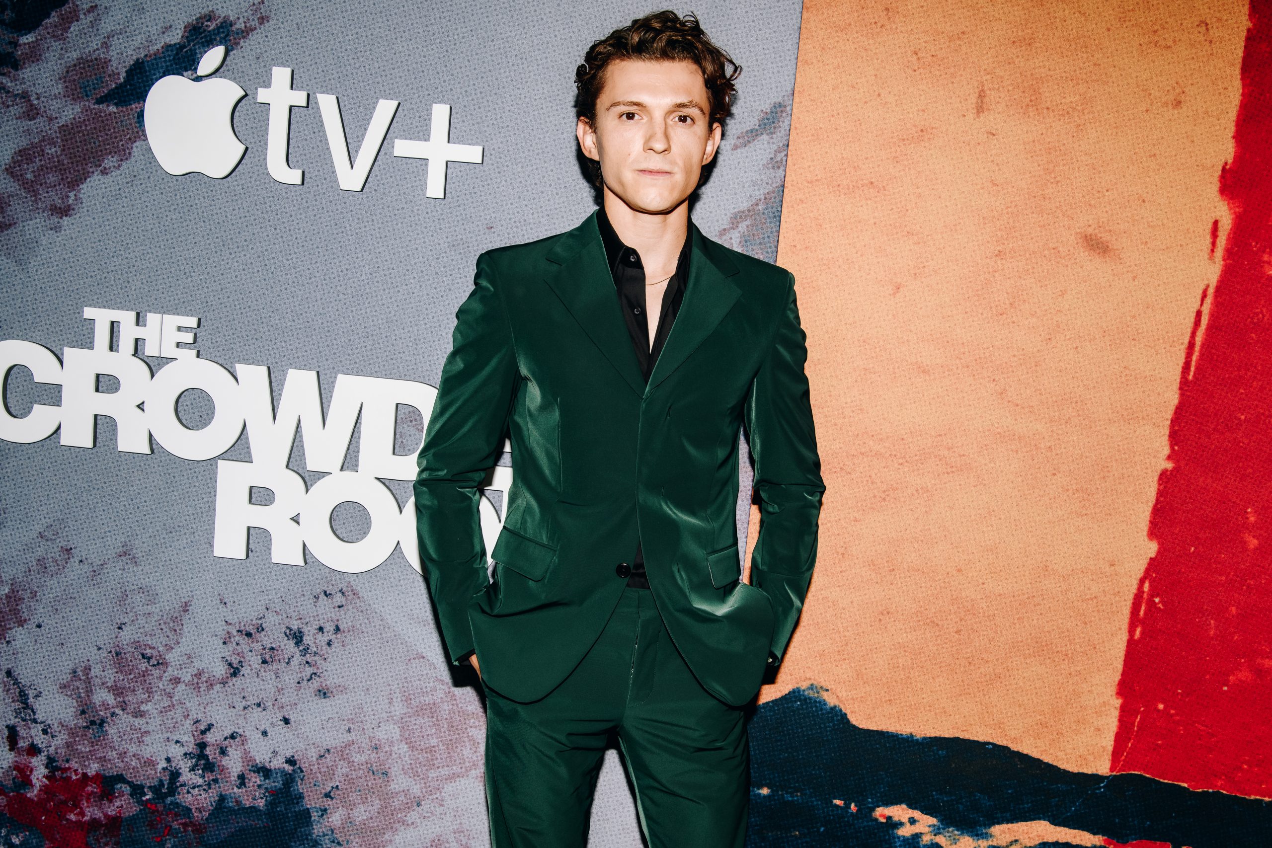 Tom Holland at the premiere of "The Crowded Room"